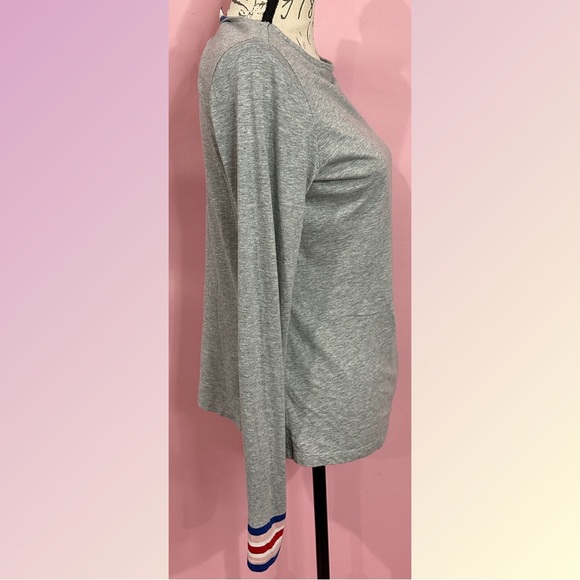 Boden Boatneck Multicolored Cuff Long Sleeved T- Sz Medium - Picture 2 of 10